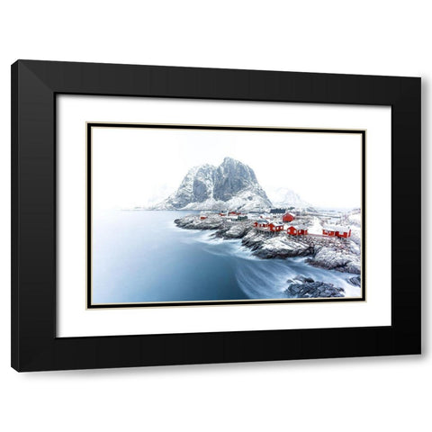 Hamnacy At Winter Black Modern Wood Framed Art Print with Double Matting by Bohnenkamp, Timo