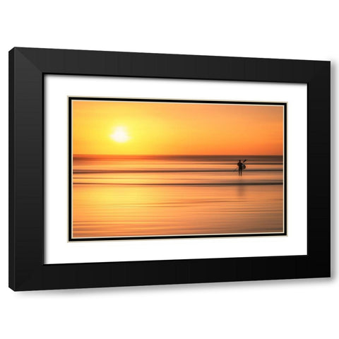 Wait The Moment Black Modern Wood Framed Art Print with Double Matting by Mauriz, Pablo