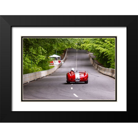 1957 Maserati 450S Black Modern Wood Framed Art Print with Double Matting by Londal, Leif