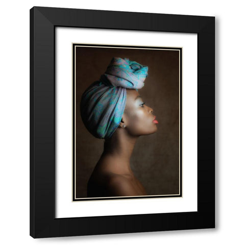 Alisha Black Modern Wood Framed Art Print with Double Matting by Franke, Ruth
