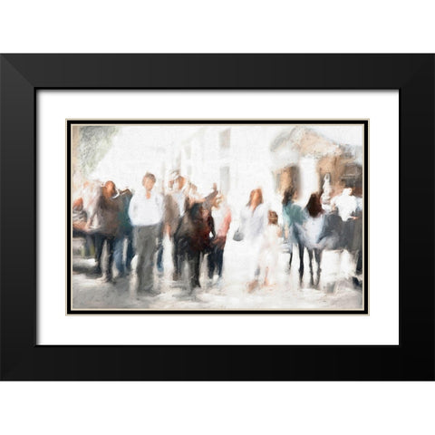 Paris Elys Avenue Black Modern Wood Framed Art Print with Double Matting by Claes, Gilbert