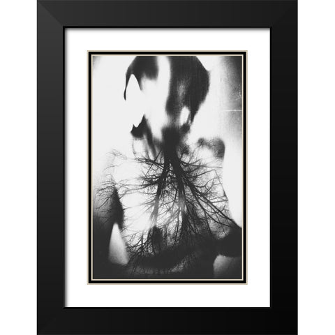 Untitled Black Modern Wood Framed Art Print with Double Matting by Bousca, Bogdan