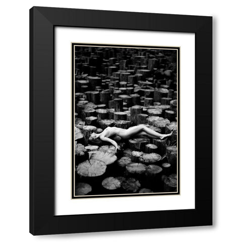 Forest Black Modern Wood Framed Art Print with Double Matting by Markachev, Leonid