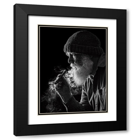 Taking a Moment Black Modern Wood Framed Art Print with Double Matting by Ross, Corine