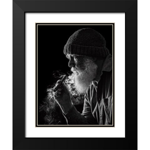 Taking a Moment Black Modern Wood Framed Art Print with Double Matting by Ross, Corine