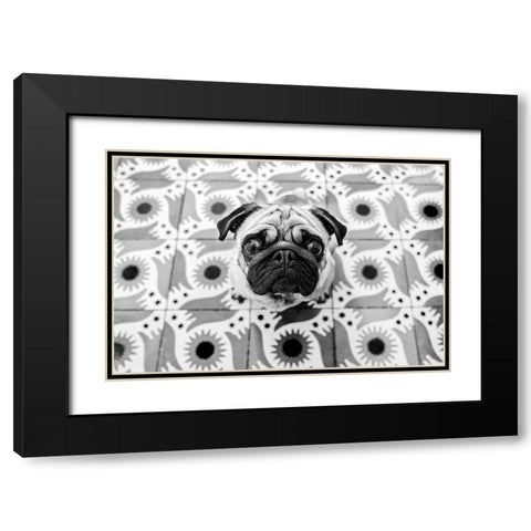 VudAo Black Modern Wood Framed Art Print with Double Matting by Abreu, Pablo