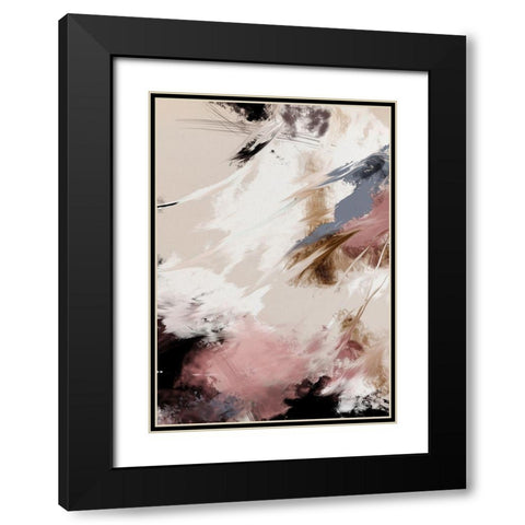 Splash Clouds Black Modern Wood Framed Art Print with Double Matting by 1x Studio II
