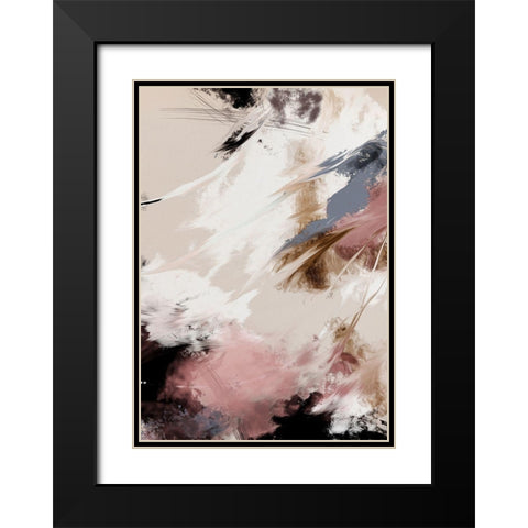 Splash Clouds Black Modern Wood Framed Art Print with Double Matting by 1x Studio II