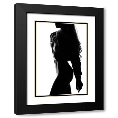 Silhouette Black Modern Wood Framed Art Print with Double Matting by Markachev, Leonid