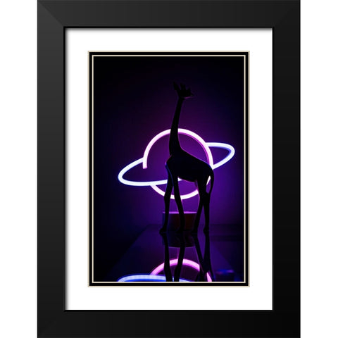 Lady Miami Black Modern Wood Framed Art Print with Double Matting by Boaretto, Davide