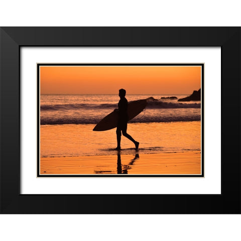 Dusk Black Modern Wood Framed Art Print with Double Matting by Zhang, Victor