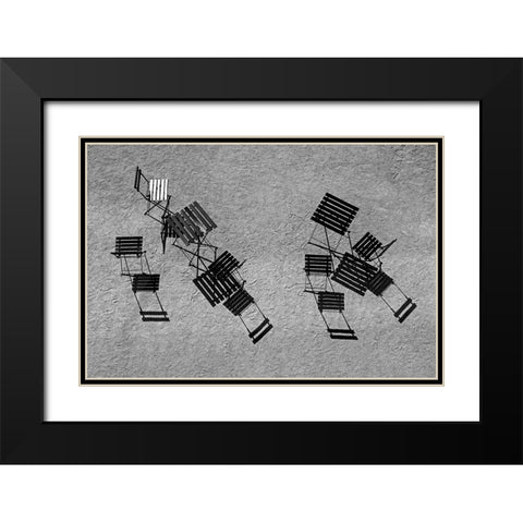 on the terrace Black Modern Wood Framed Art Print with Double Matting by Goehler, Holger