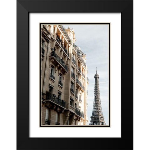 Eiffel Tower - Tour Eiffel Black Modern Wood Framed Art Print with Double Matting by 1x Studio III