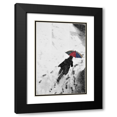 Winter Passengers Black Modern Wood Framed Art Print with Double Matting by Gabor, Nicoleta