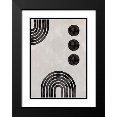 Arch_drops_001 Black Modern Wood Framed Art Print with Double Matting by 1x Studio II