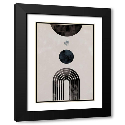 Arch_row_001 Black Modern Wood Framed Art Print with Double Matting by 1x Studio II