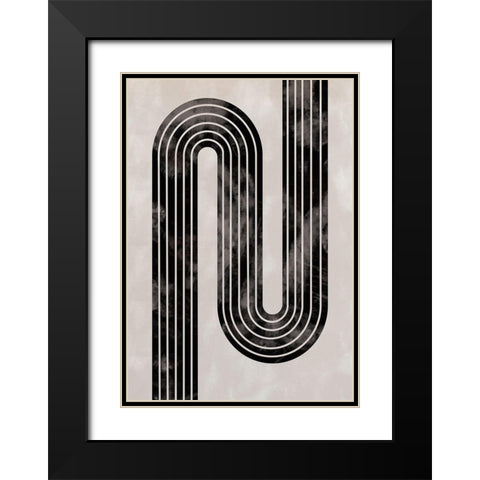 Arch_twist_001 Black Modern Wood Framed Art Print with Double Matting by 1x Studio II