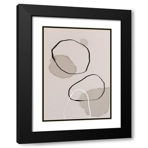 splash rings_004 Black Modern Wood Framed Art Print with Double Matting by 1x Studio II