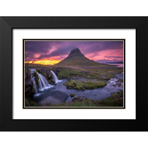 Icelandic Classic Black Modern Wood Framed Art Print with Double Matting by Isermann, Oliver
