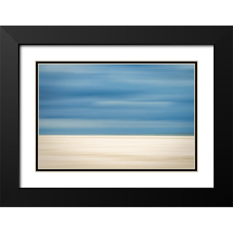 Sand And Clouds Black Modern Wood Framed Art Print with Double Matting by Reichelt, Dieter