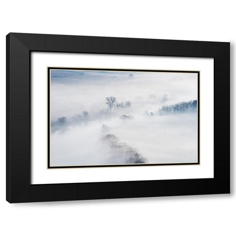 Winter Black Modern Wood Framed Art Print with Double Matting by Galimberti, Marco