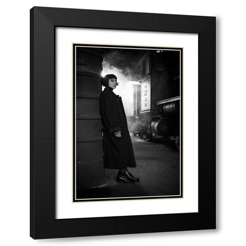 Waiting..... Black Modern Wood Framed Art Print with Double Matting by Grimm, Markus