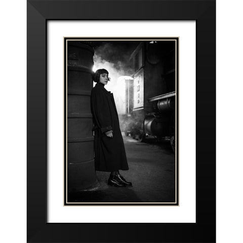 Waiting..... Black Modern Wood Framed Art Print with Double Matting by Grimm, Markus