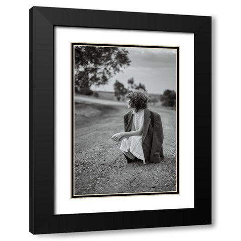 The Road Black Modern Wood Framed Art Print with Double Matting by Paula Pereira, Ana