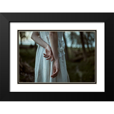 The Sense Of Nothing Black Modern Wood Framed Art Print with Double Matting by Paula Pereira, Ana