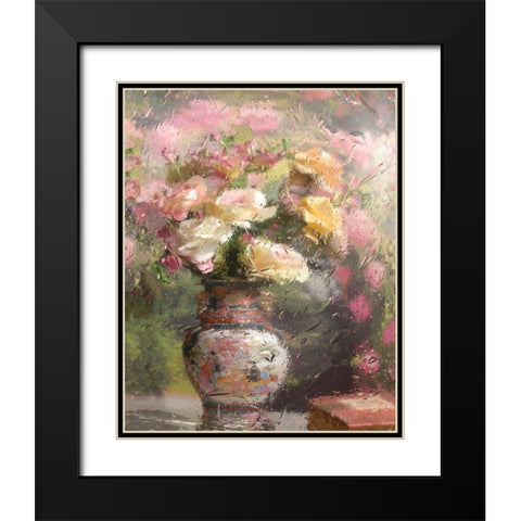 Still life with flowers Black Modern Wood Framed Art Print with Double Matting by Morozov, Andrey