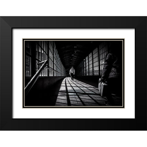 In Transit Black Modern Wood Framed Art Print with Double Matting by Pracht, Friedemann