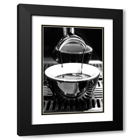 Coffee_004 Black Modern Wood Framed Art Print with Double Matting by 1x Studio III