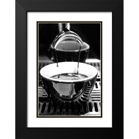 Coffee_004 Black Modern Wood Framed Art Print with Double Matting by 1x Studio III