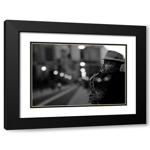 Evening Melts Away Black Modern Wood Framed Art Print with Double Matting by Ariel, Ariel