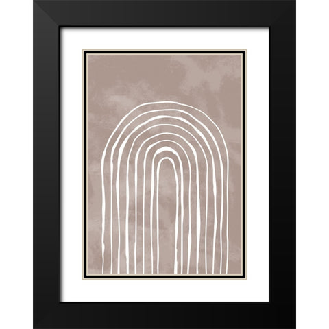Arch_one way_003_white Black Modern Wood Framed Art Print with Double Matting by 1x Studio II