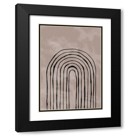 Arch_one way_004_black Black Modern Wood Framed Art Print with Double Matting by 1x Studio II
