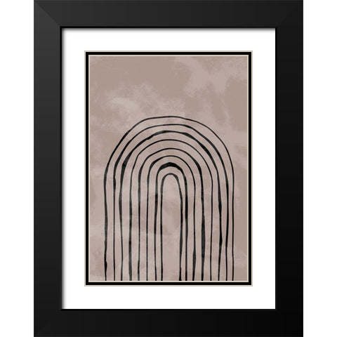 Arch_one way_004_black Black Modern Wood Framed Art Print with Double Matting by 1x Studio II