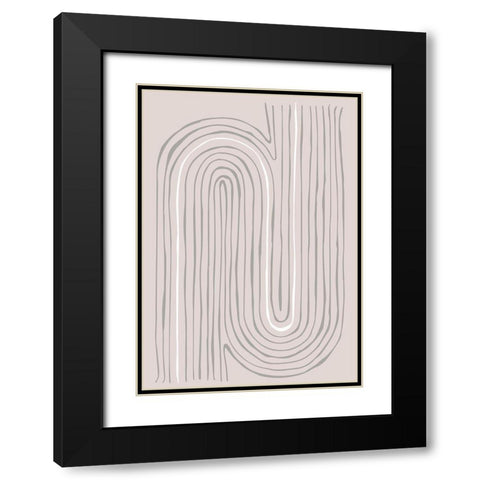 Arch_pair_002 Black Modern Wood Framed Art Print with Double Matting by 1x Studio II