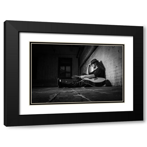 The Wanderer Black Modern Wood Framed Art Print with Double Matting by Boutin, David