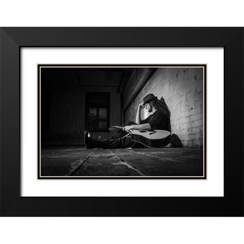 The Wanderer Black Modern Wood Framed Art Print with Double Matting by Boutin, David
