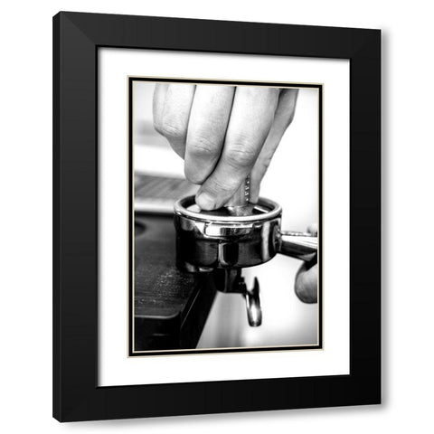 Coffee_003 Black Modern Wood Framed Art Print with Double Matting by 1x Studio III