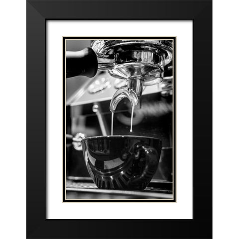 Coffee_007 Black Modern Wood Framed Art Print with Double Matting by 1x Studio III