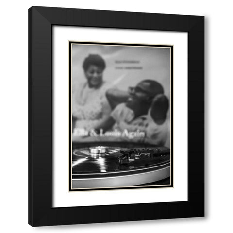 Vinyl_003 Black Modern Wood Framed Art Print with Double Matting by 1x Studio III