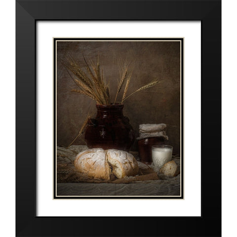 Still life Black Modern Wood Framed Art Print with Double Matting by Elsharma, Yasmin