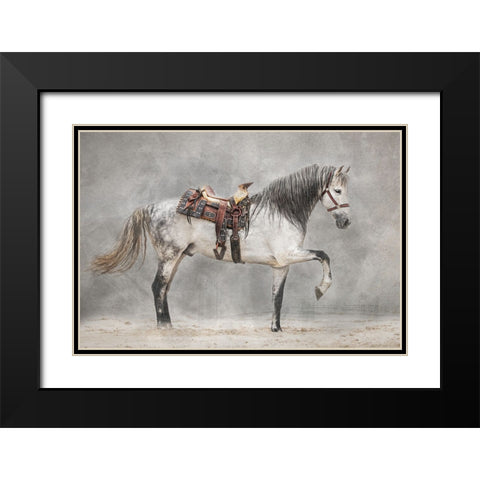 Strike A Pose Black Modern Wood Framed Art Print with Double Matting by Tennant, Julie