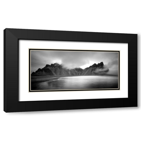 Vestrahorn Black Modern Wood Framed Art Print with Double Matting by Engstrom, Erik