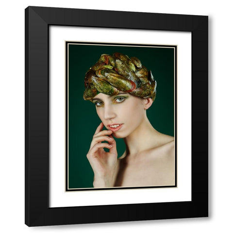 shellfish Black Modern Wood Framed Art Print with Double Matting by Allmaier, Michael