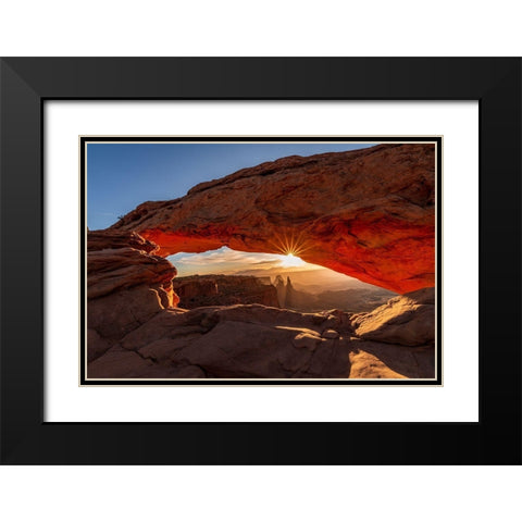 Window Of Light Black Modern Wood Framed Art Print with Double Matting by Ling, Ariel