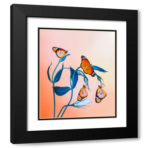 Family Black Modern Wood Framed Art Print with Double Matting by ozturk, Mustafa