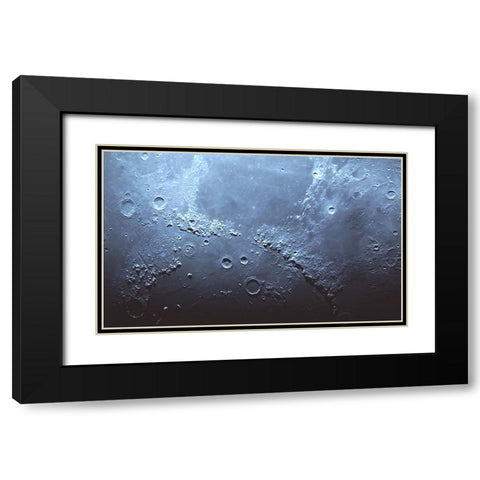 Mountains A Oceans Of The Moon Black Modern Wood Framed Art Print with Double Matting by Chakrabarti, Basudeb